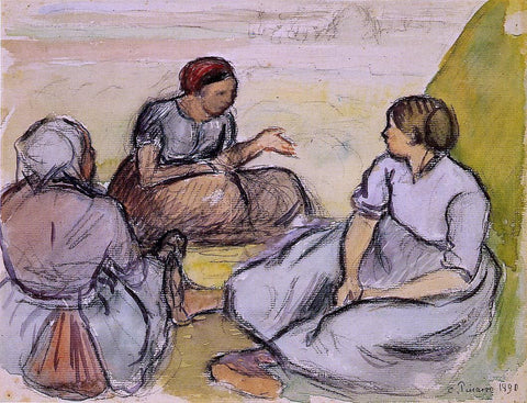  Camille Pissarro Three Peasant Women - Hand Painted Oil Painting