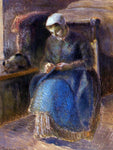  Camille Pissarro Woman Sewing - Hand Painted Oil Painting