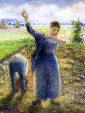  Camille Pissarro Workers in the Fields - Hand Painted Oil Painting
