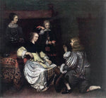  Caspar Netscher Presentation of the Medallion - Hand Painted Oil Painting