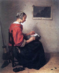  Caspar Netscher The Lace-Maker - Hand Painted Oil Painting