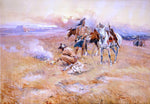  Charles Marion Russell Blackfeet Burning Crow Buffalo Range - Hand Painted Oil Painting