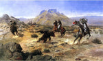  Charles Marion Russell Capturing the Grizzly - Hand Painted Oil Painting