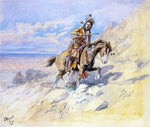  Charles Marion Russell Indian on Horseback - Hand Painted Oil Painting