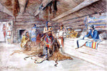  Charles Marion Russell Joe Kipp's Trading Post - Hand Painted Oil Painting