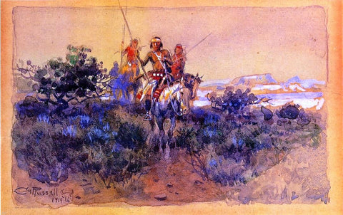  Charles Marion Russell Return of the Navajos - Hand Painted Oil Painting