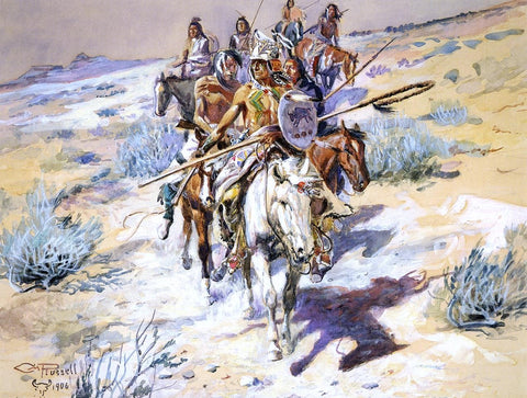  Charles Marion Russell Return of the Warriors - Hand Painted Oil Painting