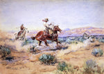  Charles Marion Russell Roping a Wolf - Hand Painted Oil Painting