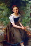  Charles Victor Thirion Young Girl with Flowers - Hand Painted Oil Painting