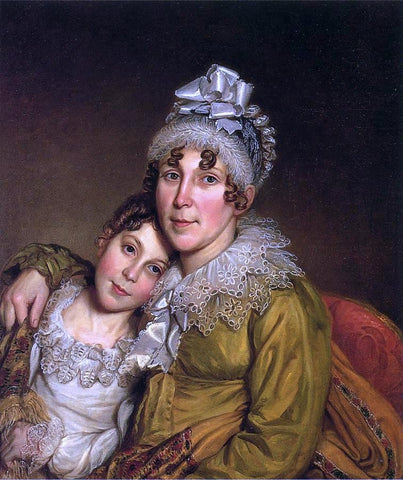  Charles Willson Peale Mother Caressing Her Convalescant Daughter - Hand Painted Oil Painting