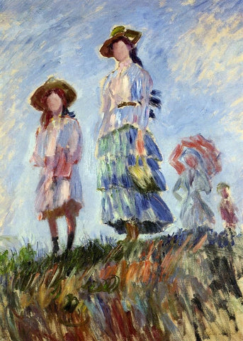  Claude Oscar Monet Promenade (study) - Hand Painted Oil Painting