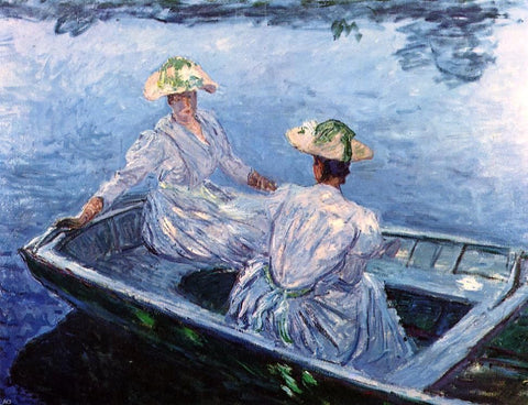  Claude Oscar Monet A Blue Row Boat - Hand Painted Oil Painting