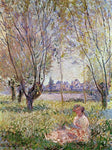  Claude Oscar Monet Woman Sitting Under the Willows - Hand Painted Oil Painting