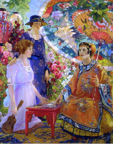  Colin Campbell Cooper A Fortune Teller - Hand Painted Oil Painting