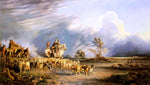 Consalvo Carelli Goat Herders In A Neapolitan Landscape - Hand Painted Oil Painting