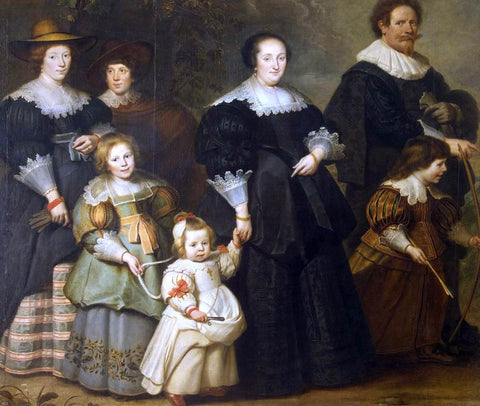  Cornelis De Vos Self-Portrait of the Artist with his Wife Suzanne Cock and Their Children - Hand Painted Oil Painting