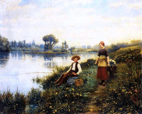  Daniel Ridgway Knight Passing Conversation - Hand Painted Oil Painting