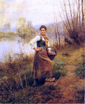 Daniel Ridgway Knight Country Girl - Hand Painted Oil Painting