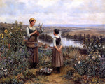  Daniel Ridgway Knight Picking Flowers - Hand Painted Oil Painting