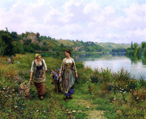  Daniel Ridgway Knight The Seine at Vernon - Hand Painted Oil Painting