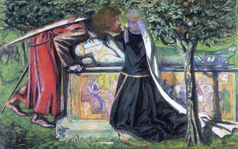  Dante Gabriel Rossetti Arthur's Tomb - Hand Painted Oil Painting