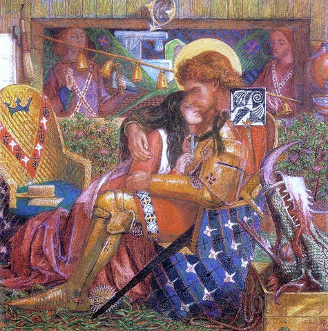  Dante Gabriel Rossetti Wedding of St George and the Princess, The - Hand Painted Oil Painting
