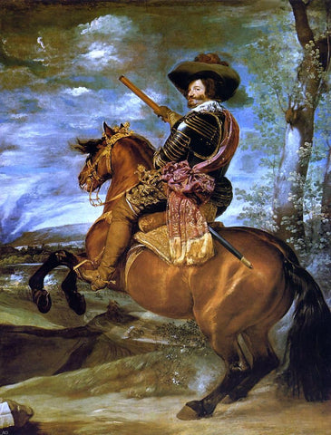  Diego Velazquez Count-Duke of Olivares on Horseback - Hand Painted Oil Painting