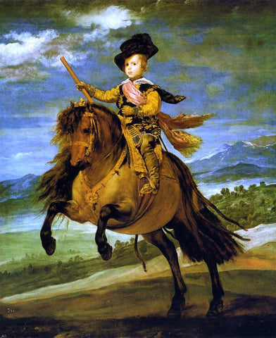  Diego Velazquez Prince Baltasar Carlos on Horseback - Hand Painted Oil Painting