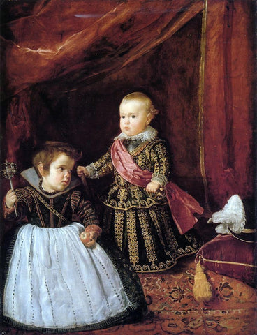  Diego Velazquez Prince Baltasar Carlow with a Dwarf - Hand Painted Oil Painting