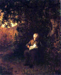  Eastman Johnson A Quiet Hour - Hand Painted Oil Painting