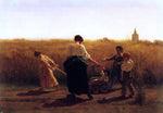  Eastman Johnson Copy After Jules Breton's 'Le Depart les Champs' - Hand Painted Oil Painting