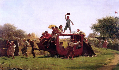  Eastman Johnson The Old Stage Coach - Hand Painted Oil Painting
