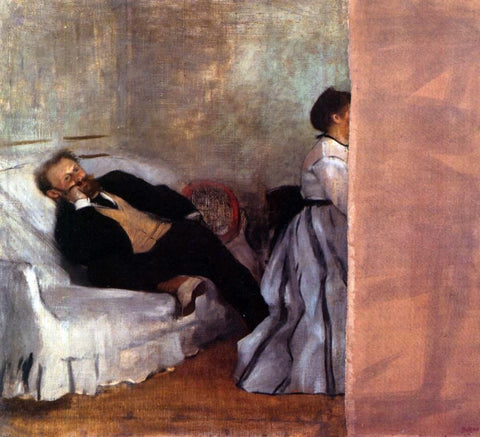  Edgar Degas M. and Mme Edouard Manet - Hand Painted Oil Painting