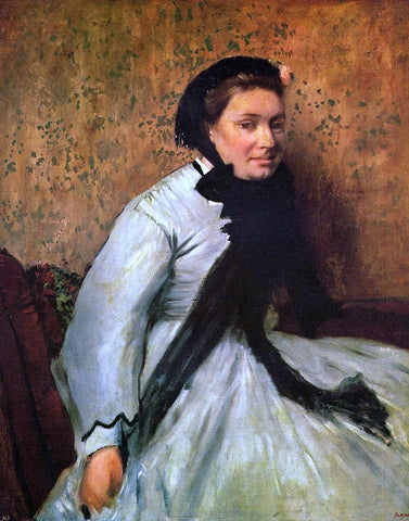  Edgar Degas Portrait of a Lady in Grey - Hand Painted Oil Painting