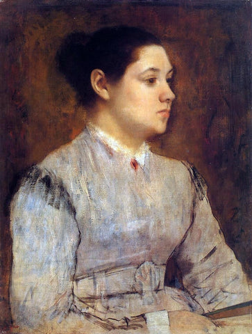  Edgar Degas Portrait of a Young Woman - Hand Painted Oil Painting