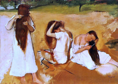  Edgar Degas Women Combing Their Hair - Hand Painted Oil Painting