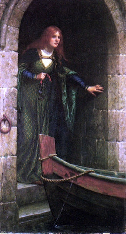  Edmund Blair Leighton The Keys - Hand Painted Oil Painting