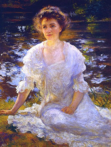  Edmund Tarbell A Portrait of Eleanor Hyde Phillips - Hand Painted Oil Painting