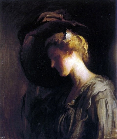  Edmund Tarbell Adjusting the Hat (also known as Head) - Hand Painted Oil Painting