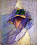  Edmund Tarbell The Blue Veil - Hand Painted Oil Painting