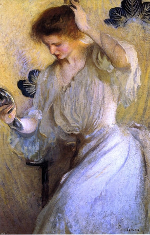  Edmund Tarbell A Mirror (also known as Girl with a Mirror) - Hand Painted Oil Painting