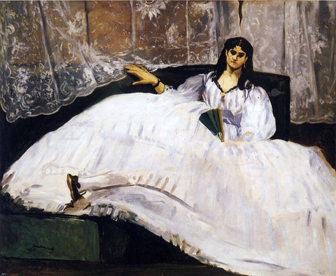  Edouard Manet Baudelaire's Mistress, Reclining - Hand Painted Oil Painting