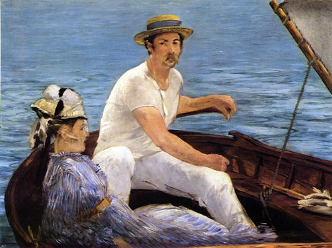  Edouard Manet Boating - Hand Painted Oil Painting