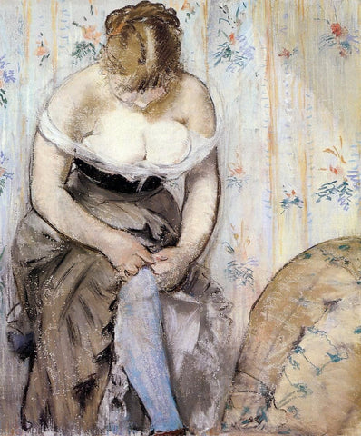  Edouard Manet Woman Fastening Her Garter - Hand Painted Oil Painting