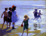  Edward Potthast At Low Tide - Hand Painted Oil Painting