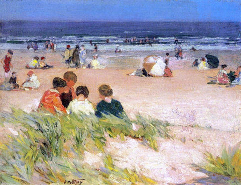  Edward Potthast By the Shore - Hand Painted Oil Painting