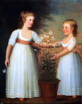  Edward Savage The Davis Children, Eliza Cheever Davis and John Derby Davis - Hand Painted Oil Painting