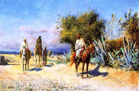  Edwin Lord Weeks Arabs on the Move - Hand Painted Oil Painting