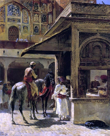  Edwin Lord Weeks Hindu Merchants - Hand Painted Oil Painting