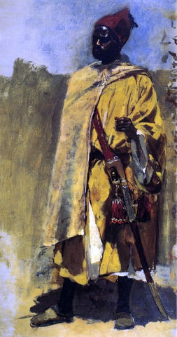  Edwin Lord Weeks Moorish Guard - Hand Painted Oil Painting